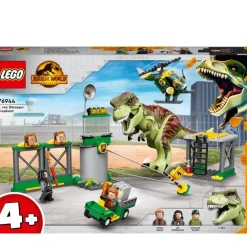 LEGO Puzzles Y Construcciones*Juguete De Construccion Fuga Del Dinosaurio T. Rex Con Helicoptero Jurassic World