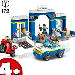 LEGO Puzzles Y Construcciones*Juguete De Construccion Persecucion En La Comisaria De Policia Con Moto Y Mini Figuras City