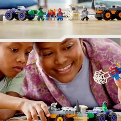 LEGO Puzzles Y Construcciones*Juguete De Construccion Spidey Y Su Super Equipo Camiones De Combate De Hulk Y Rino Marvel
