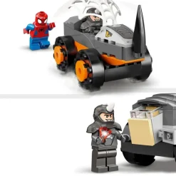 LEGO Puzzles Y Construcciones*Juguete De Construccion Spidey Y Su Super Equipo Camiones De Combate De Hulk Y Rino Marvel