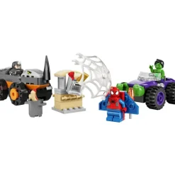 LEGO Puzzles Y Construcciones*Juguete De Construccion Spidey Y Su Super Equipo Camiones De Combate De Hulk Y Rino Marvel