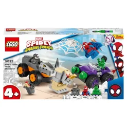 LEGO Puzzles Y Construcciones*Juguete De Construccion Spidey Y Su Super Equipo Camiones De Combate De Hulk Y Rino Marvel