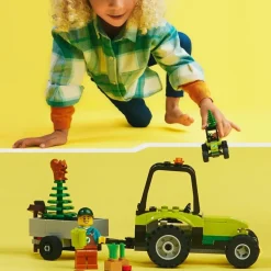 LEGO Puzzles Y Construcciones*Juguete De Construccion Tractor Forestal Con Remolque Y Mini Figura De Jardinero City