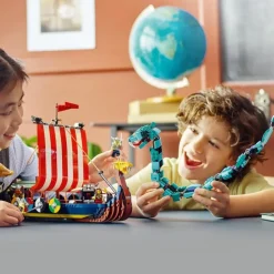 LEGO Puzzles Y Construcciones*Juguete De Construccion Y Accion Barco Vikingo Y Serpiente Midgard, Casa, Dragon Y Lobo Creator 3En1