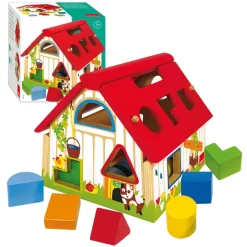 Goula Preescolar*Juguete De Madera Granja Formas Geometricas