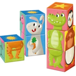 Goula Preescolar*Juguete Puzzle Cubico De 6 Cubos De Los Animales Match & Mix