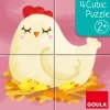 Goula Preescolar*Juguete Puzzle Cubico De 4 Cubos Ilustrados Con Animales De La Granja Cubic