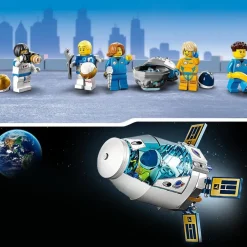 LEGO Puzzles Y Construcciones*Juguetes Inspirados En Nasa Estacion Espacial Lunar Con Mini Figuras De Astronautas City Space