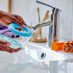 LEGO Puzzles Y Construcciones*Juguetes Para La Banera Diversion En El Bano: Panda Rojo Flotante Duplo