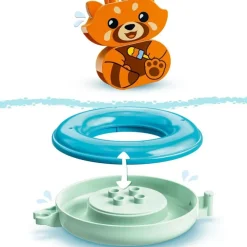 LEGO Puzzles Y Construcciones*Juguetes Para La Banera Diversion En El Bano: Panda Rojo Flotante Duplo