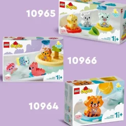 LEGO Puzzles Y Construcciones*Juguetes Para La Banera Diversion En El Bano: Panda Rojo Flotante Duplo