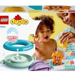LEGO Puzzles Y Construcciones*Juguetes Para La Banera Diversion En El Bano: Panda Rojo Flotante Duplo