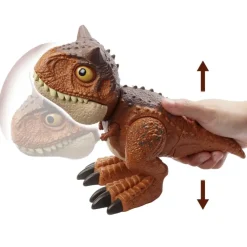 Jurassic World Muñecos Articulados* Bebe Carnotaurus Mordedor Dinosaurio Articulado Con Movimientos Y Sonidos