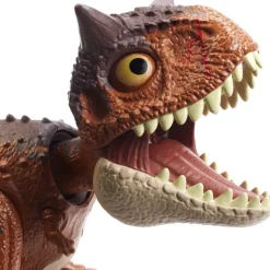 Jurassic World Muñecos Articulados* Bebe Carnotaurus Mordedor Dinosaurio Articulado Con Movimientos Y Sonidos