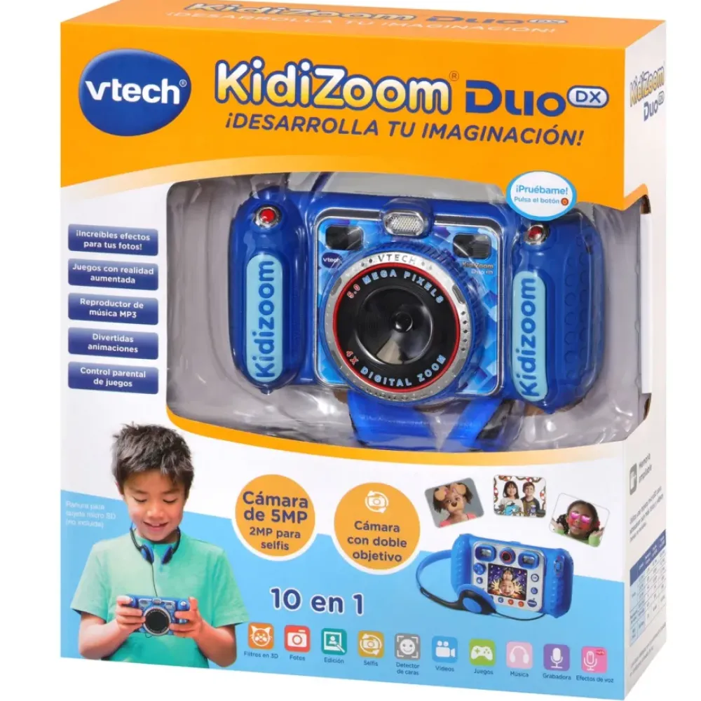 VTech Electrónicos*Kidizoom Duo Dx Color Azul Camara De Fotos Y Videos Para Ninos 10 En 1