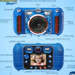 VTech Electrónicos*Kidizoom Duo Dx Color Azul Camara De Fotos Y Videos Para Ninos 10 En 1