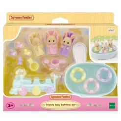 Sylvanian Families Munecas Y Peluches*La Hora Del Bano De Los Trillizos