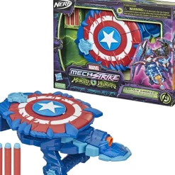 Nerf Muñecos Articulados*Lanzador Escudo Capitan America Avengers Monster Hunters