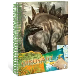 Dinos Art Juegos Educativos*Libro Creativo De Pegatianas Por Numeros Cuaderno Dinosaurios Dinosart
