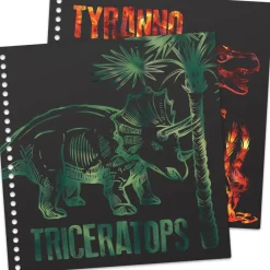 Dinos Art Juegos Educativos*Libro Creativo De Rascar Y Esbozar Cuaderno Dinosaurios Dinosart