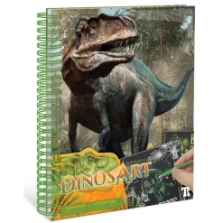 Dinos Art Juegos Educativos*Libro Creativo De Rascar Y Esbozar Cuaderno Dinosaurios Dinosart