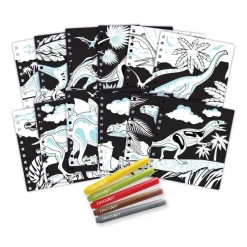 Dinos Art Juegos Educativos*Libro Creativo Pequeno Arte En Terciopelo Dinosaurios Dinosart