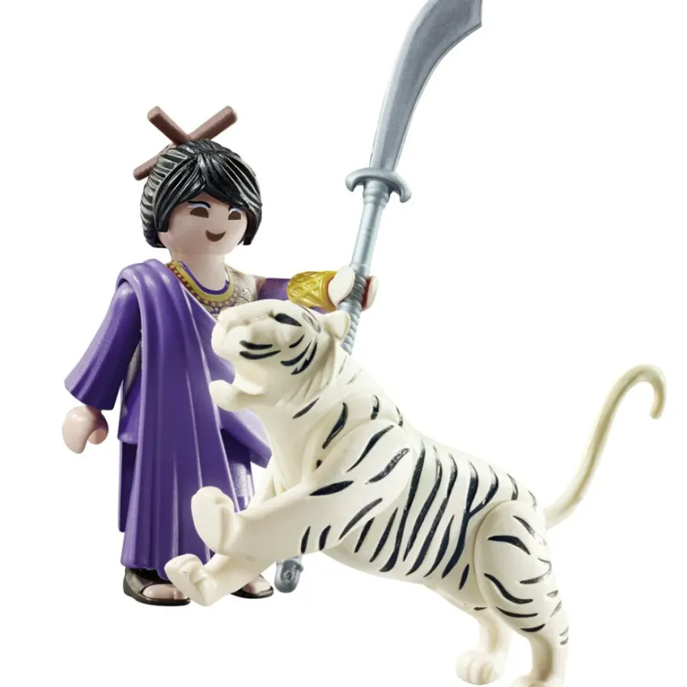 Playmobil Muñecos Articulados*Luchadora Asiatica Con Tigre Special Plus