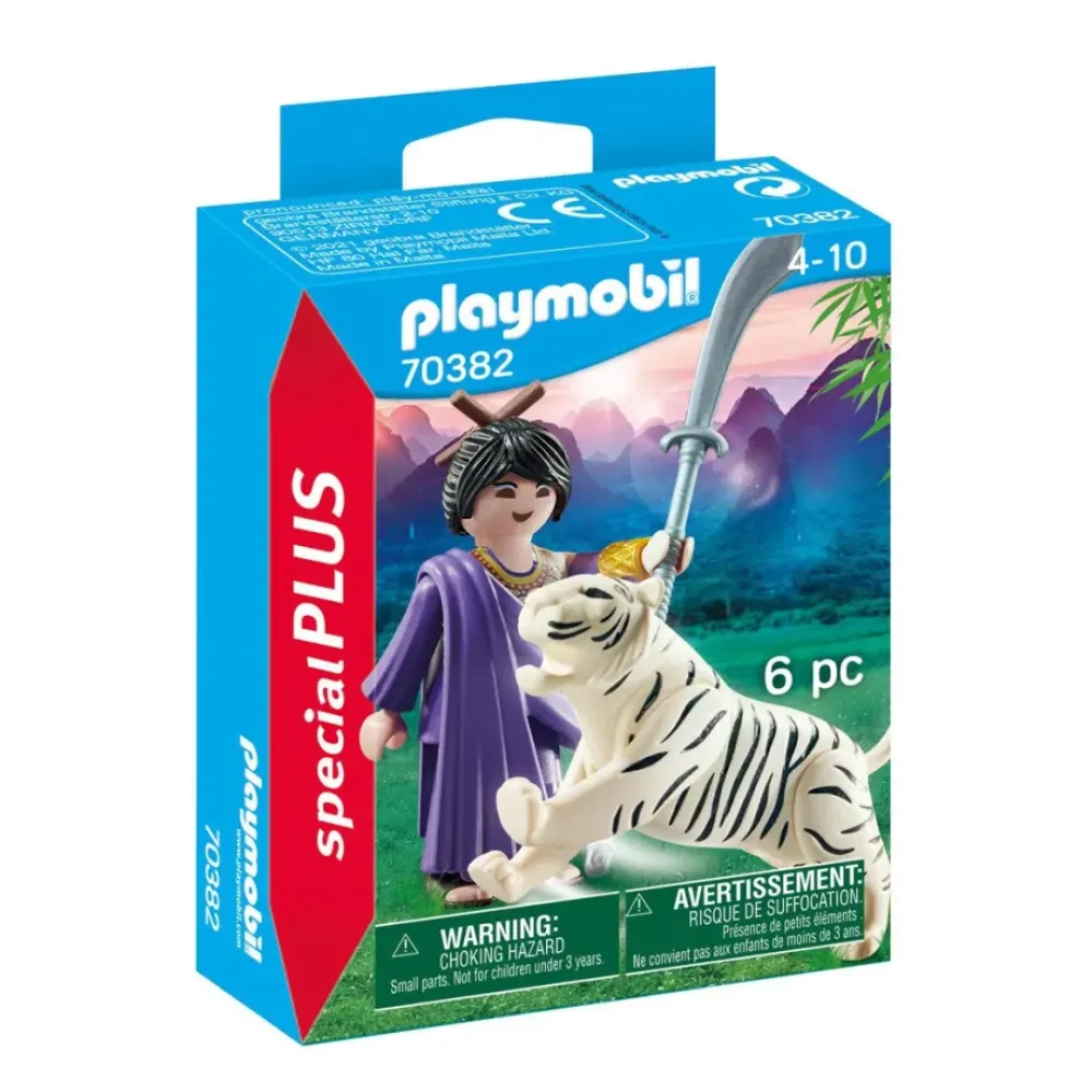 Playmobil Muñecos Articulados*Luchadora Asiatica Con Tigre Special Plus