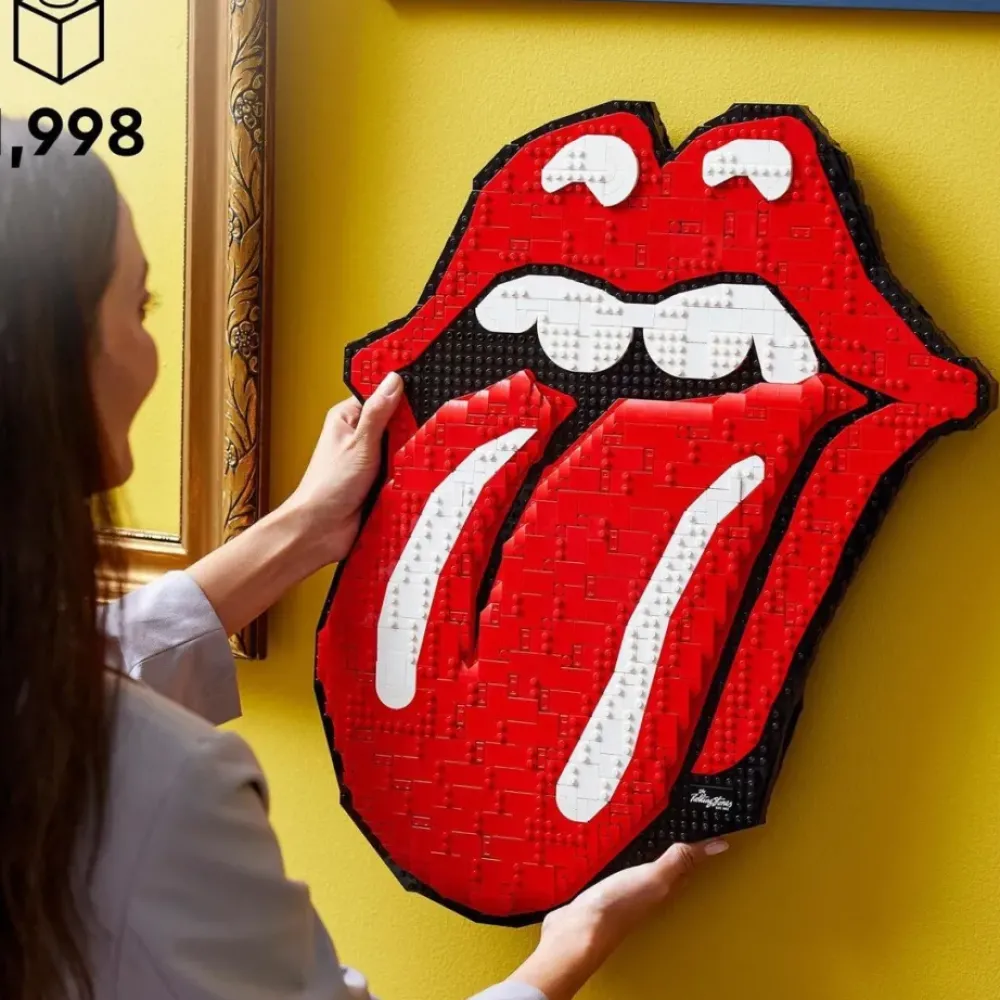 LEGO Puzzles Y Construcciones*Manualidades De Decoracion The Rolling Stones Logo Cuadro Moderno Art