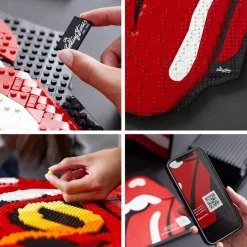 LEGO Puzzles Y Construcciones*Manualidades De Decoracion The Rolling Stones Logo Cuadro Moderno Art