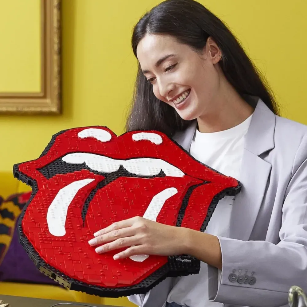 LEGO Puzzles Y Construcciones*Manualidades De Decoracion The Rolling Stones Logo Cuadro Moderno Art