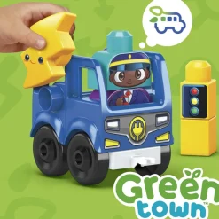 Mega Bloks Preescolar* Ciudad Verde Autobus Electrico, Juguete De Bloques De Construccion