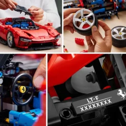 LEGO Puzzles Y Construcciones*Modelo De Coche Para Construir Ferrari Daytona Sp3 Escala 1:8 Technic