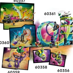 LEGO Puzzles Y Construcciones*Motos De Juguete Y Desafio Acrobatico: Rizo Extremo 1 O 2 Jugadores City Stuntz