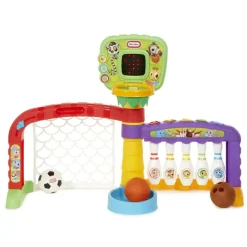 Little Tikes Preescolar*Multideporte 3 En 1. Futbol, Bolos Y Baloncesto