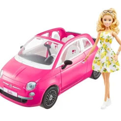 Barbie Munecas Y Peluches*Muneca Y Coche Fiat 500