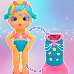 Bloopies Munecas Y Peluches*Muneca Bebe Con Disfraz De Sirena Magic Tail Mermaids