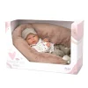 Muñecas Arias Munecas Y Peluches*Muneca Con Peso Elegance 40 Cm Andie Gris Con Cojin Lactancia