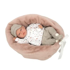 Muñecas Arias Munecas Y Peluches*Muneca Con Peso Elegance 40 Cm Andie Gris Con Cojin Lactancia