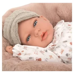 Muñecas Arias Munecas Y Peluches*Muneca Con Peso Elegance 40 Cm Andie Gris Con Cojin Lactancia