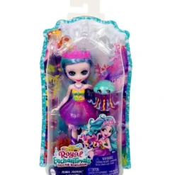 Enchantimals Munecas Y Peluches*Muneca Jelanie Jellyfish Con Mascota Medusa De Juguete Ocean Kingdom Royal