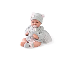 Muñecas Antonio Juan Munecas Y Peluches*Muneca Recien Nacida Gris