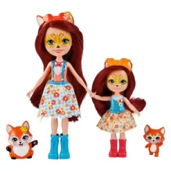 Enchantimals Munecas Y Peluches*Munecas Hermanas Felicity Y Feana Fox Con Mascotas Zorro De Juguete