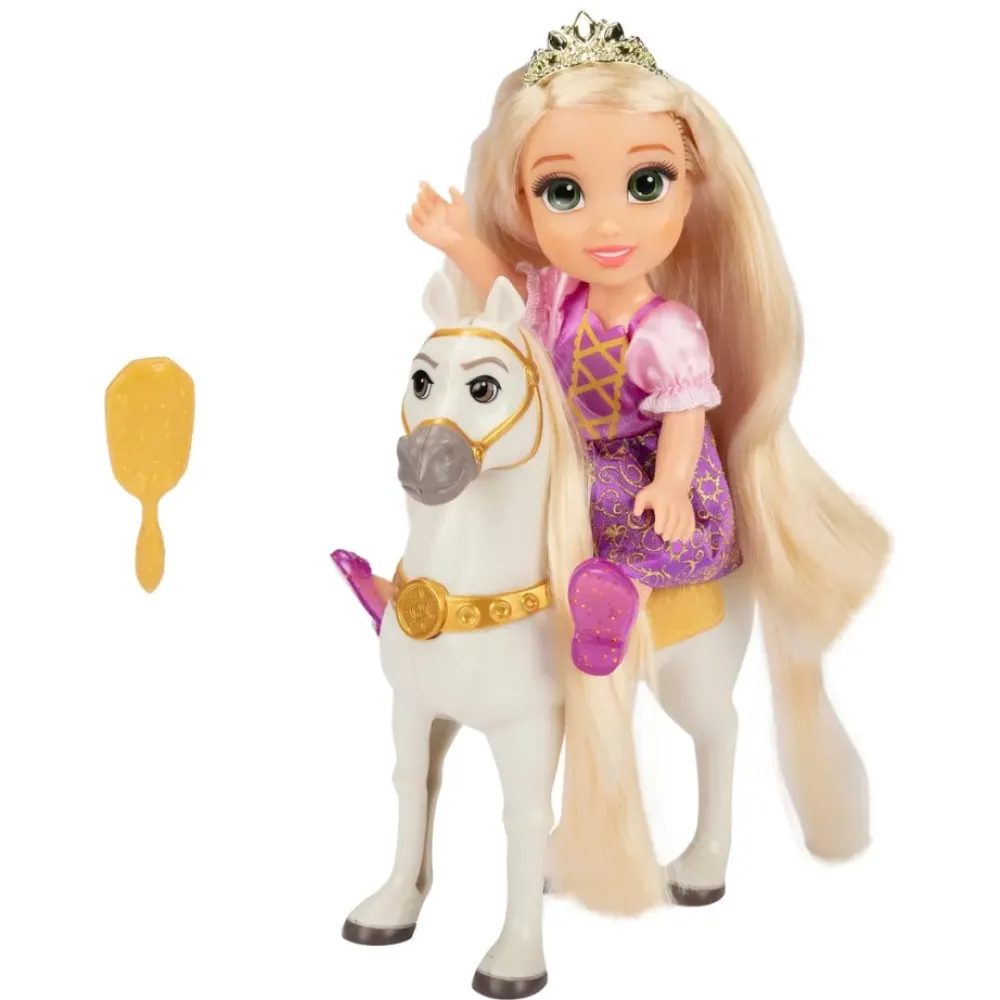 Jakks Pacific Munecas Y Peluches*Munecas (Rapunzel, Bella O Elsa) Con Su Caballo Princesas Disney