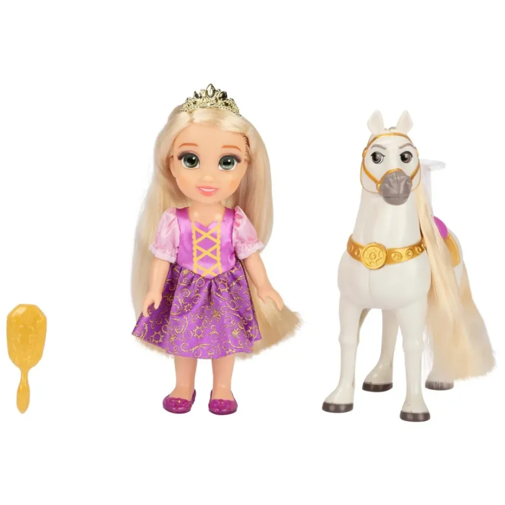 Jakks Pacific Munecas Y Peluches*Munecas (Rapunzel, Bella O Elsa) Con Su Caballo Princesas Disney
