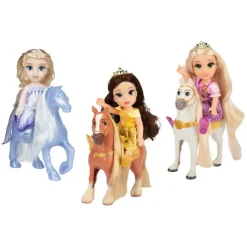 Jakks Pacific Munecas Y Peluches*Munecas (Rapunzel, Bella O Elsa) Con Su Caballo Princesas Disney