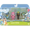 Bluey Preescolar*Pack 4 Figuras De Y Sus Amigos Friends Pack