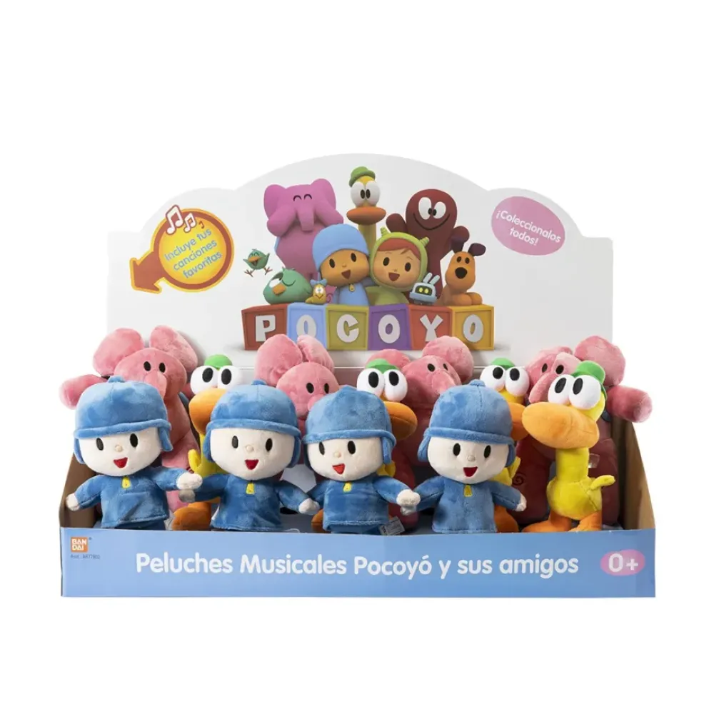 BANDAI Preescolar*Peluches Musicales Pocoyo Y Sus Amigos