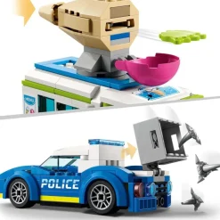LEGO Puzzles Y Construcciones*Persecucion Policial Del Camion De Los Helados, Set De Construccion Con 2 Coches De Juguete Y Mini Figuras, City Police