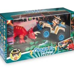 PINYPON ACTION Muñecos Articulados*. Wild. Quad Con Dino